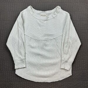 We The Free Camden Sweatshirt Womens Medium White Oversized Slouchy Boho